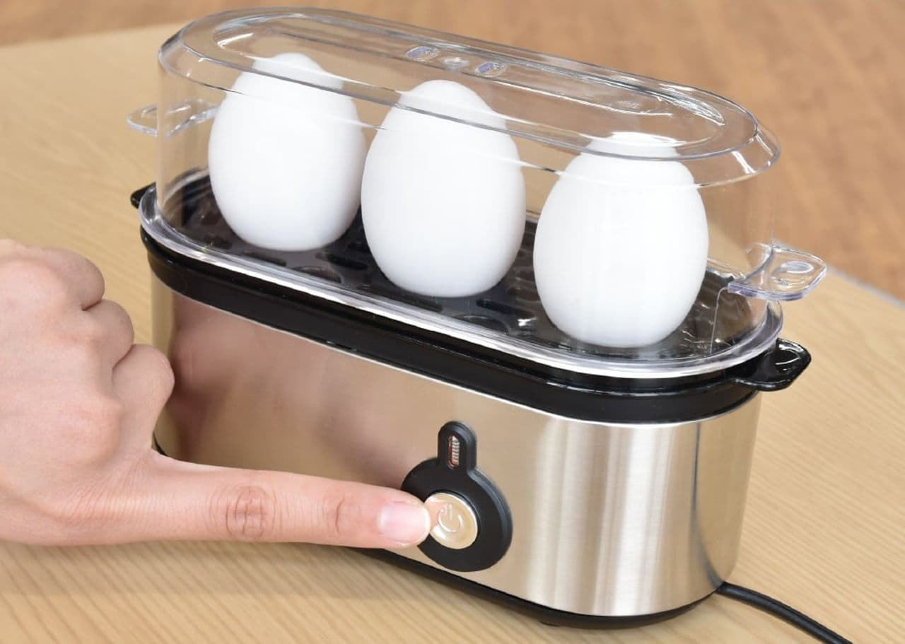ゆで卵が簡単にできるサンコーから「超高速エッグスチーマー」