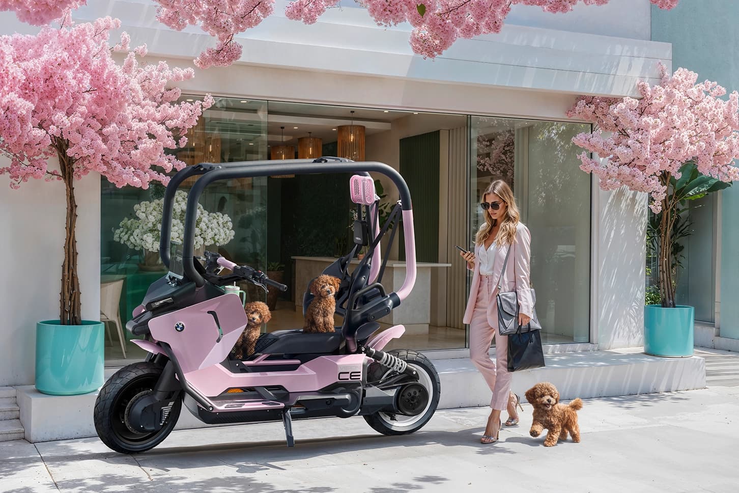 バイクにシートベルトでヘルメット不要!?BMWモトラッド新型「ビジョンCE」“立ちゴケ”もゼロ!