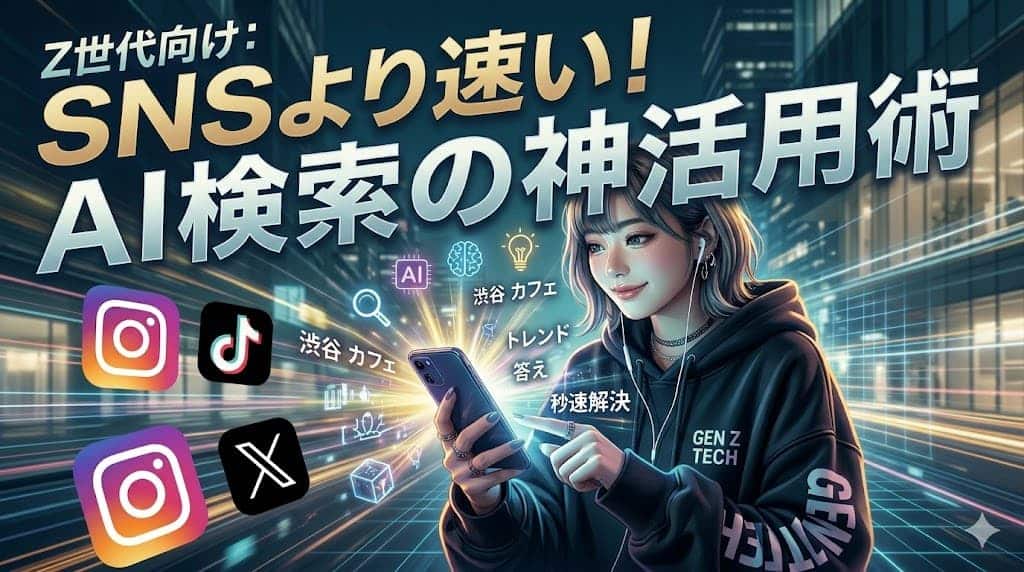 Z世代向け：SNSより速い！AI検索の神活用術