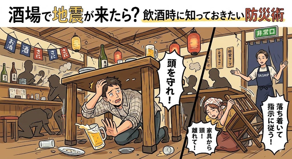 酒場で地震が来たら？飲酒時に知っておきたい防災術