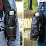 ペットボトルの持ち歩きに便利な折り畳める「ペットボトルホルスター」