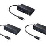 SurfaceやiPadProに挟んで使えるType-C接続のUSBハブ…サンワサプライから