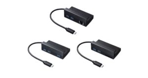 SurfaceやiPadProに挟んで使えるType-C接続のUSBハブ…サンワサプライから