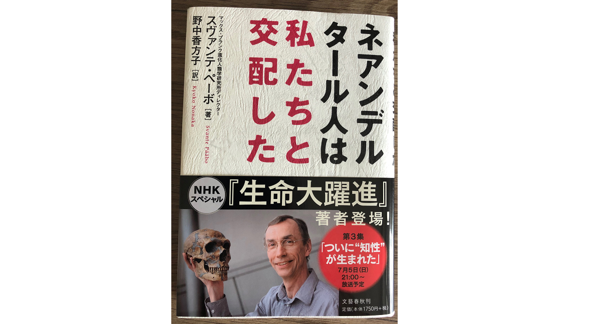 ネアンデルタール人は私たちと交配した　スヴァンテ・ペーボ (著), 野中香方子 (翻訳)　文藝春秋 (2015/6/27)　1,925円