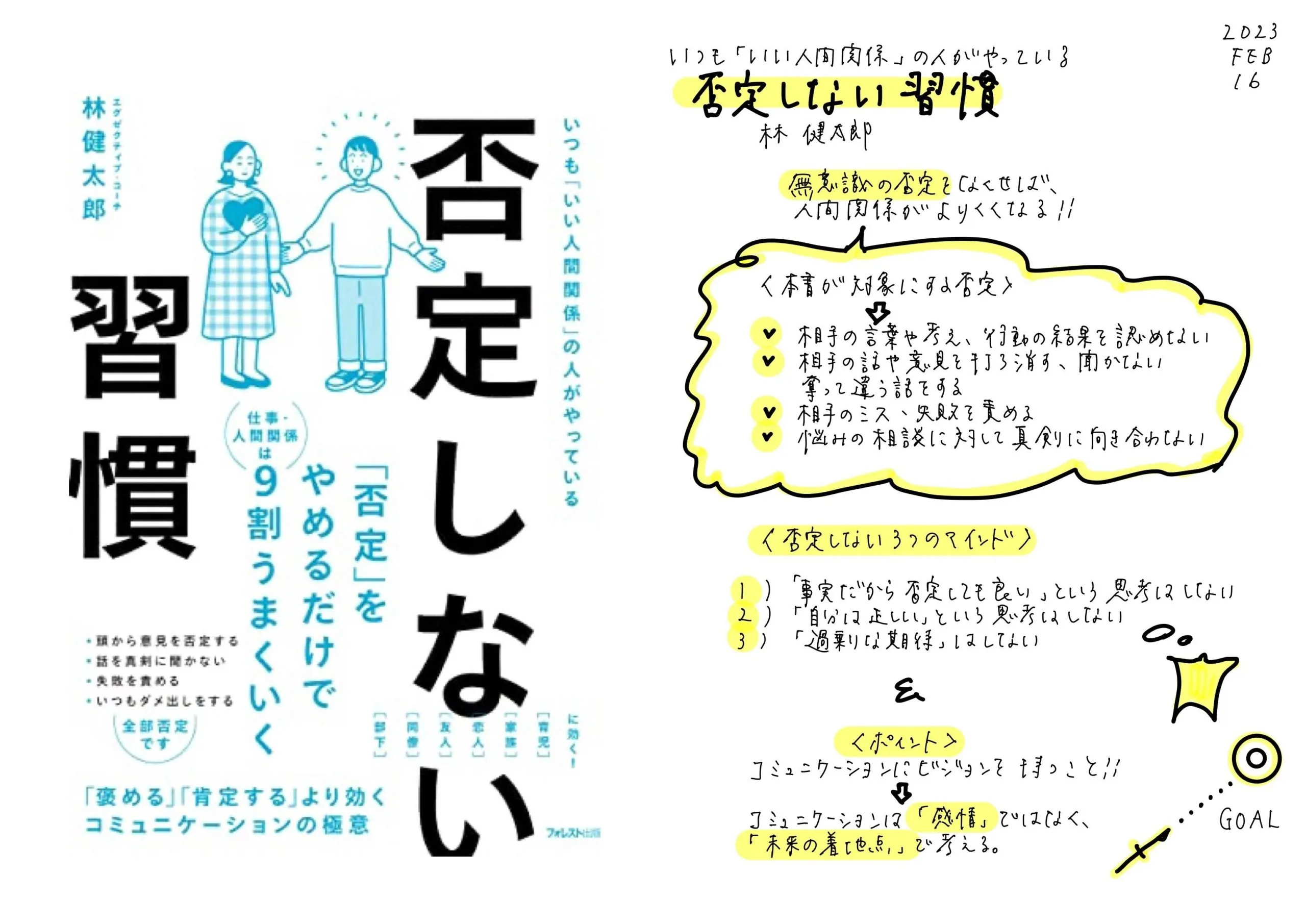 否定しない習慣　林健太郎 (著)　フォレスト出版 (2022/12/9)　1,650円