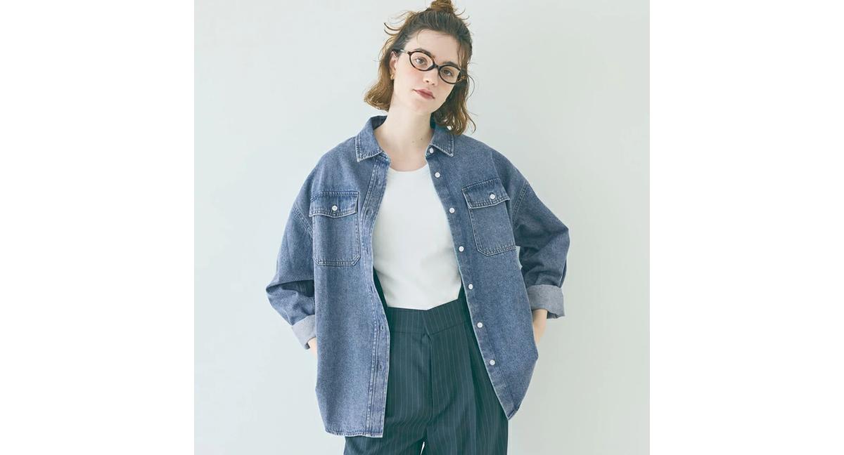 春はこれで着飾って♪デニムシャツジャケット　レディース