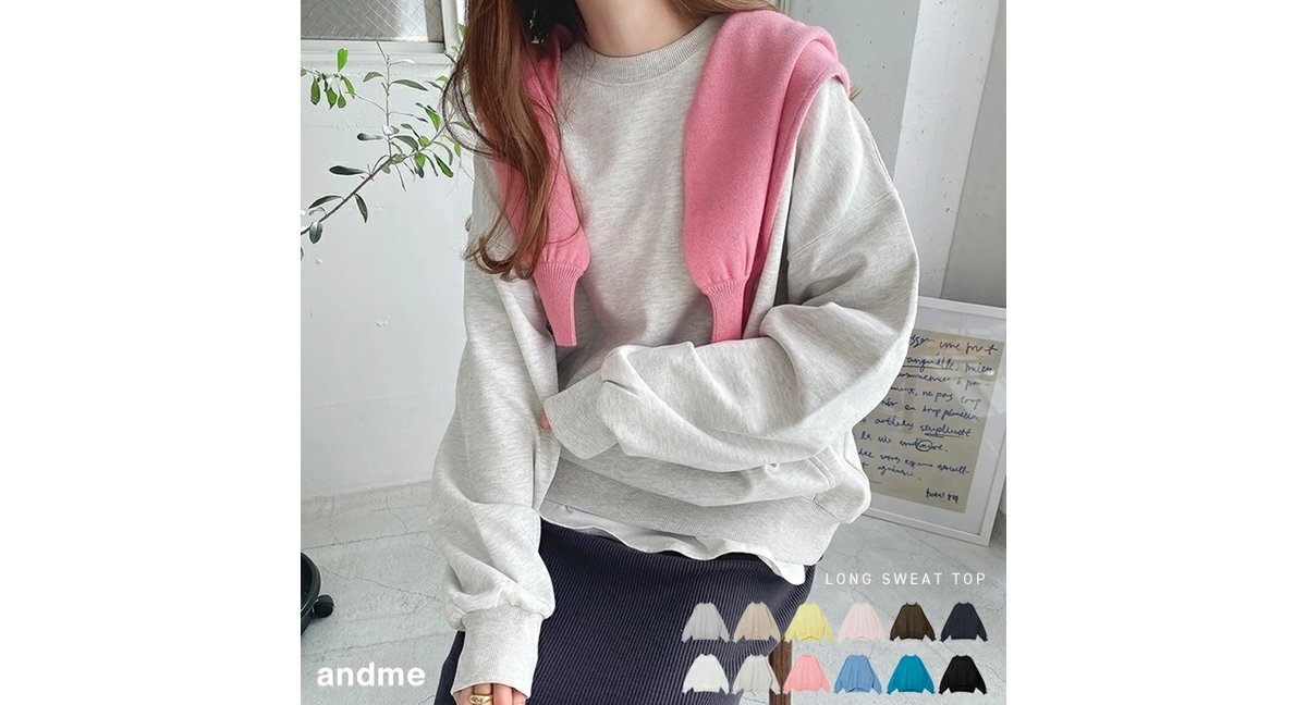 コットン混のサラッとした肌ざわりが心地よい、新作《裏毛スウェット》トップス